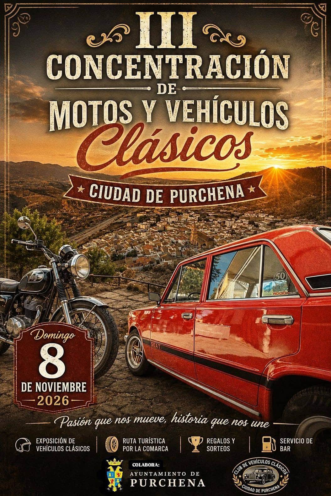 III Concentración de Motos y Vehículos Clasicos Ciudad de Purchena 2026