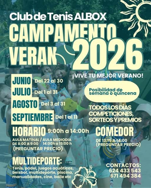 Campamento de Verano 2026 Club de Tenis Albox