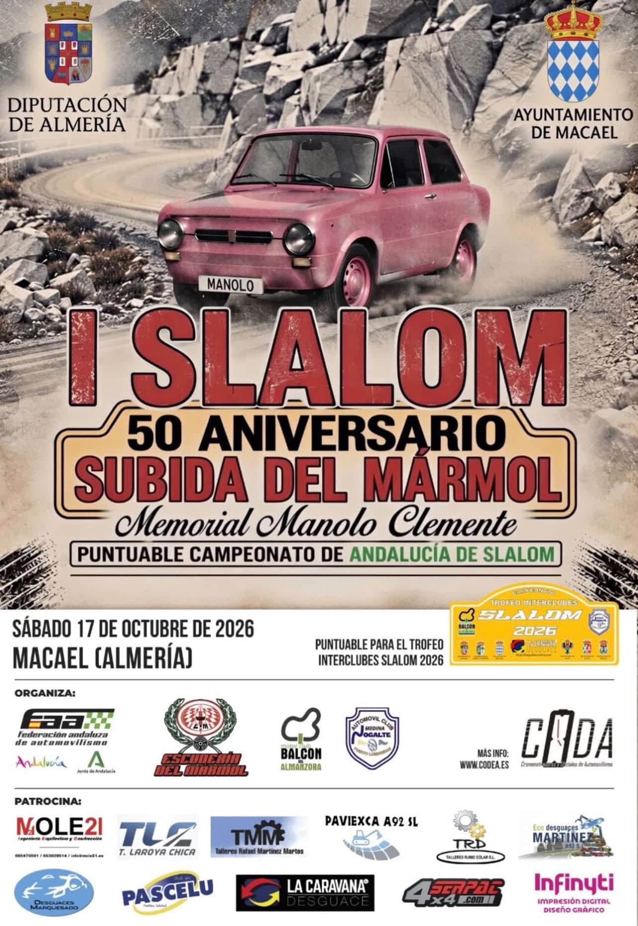 1er Slalom 50 aniversario Subida del Marmol Macael 2026