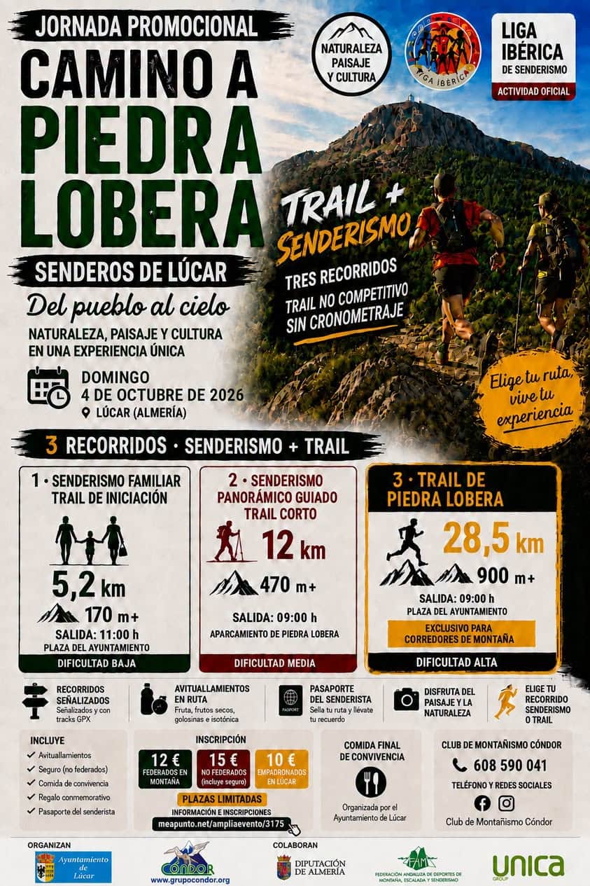 Trail y Senderismo Camino a Piedra Lobera Lúcar 2026