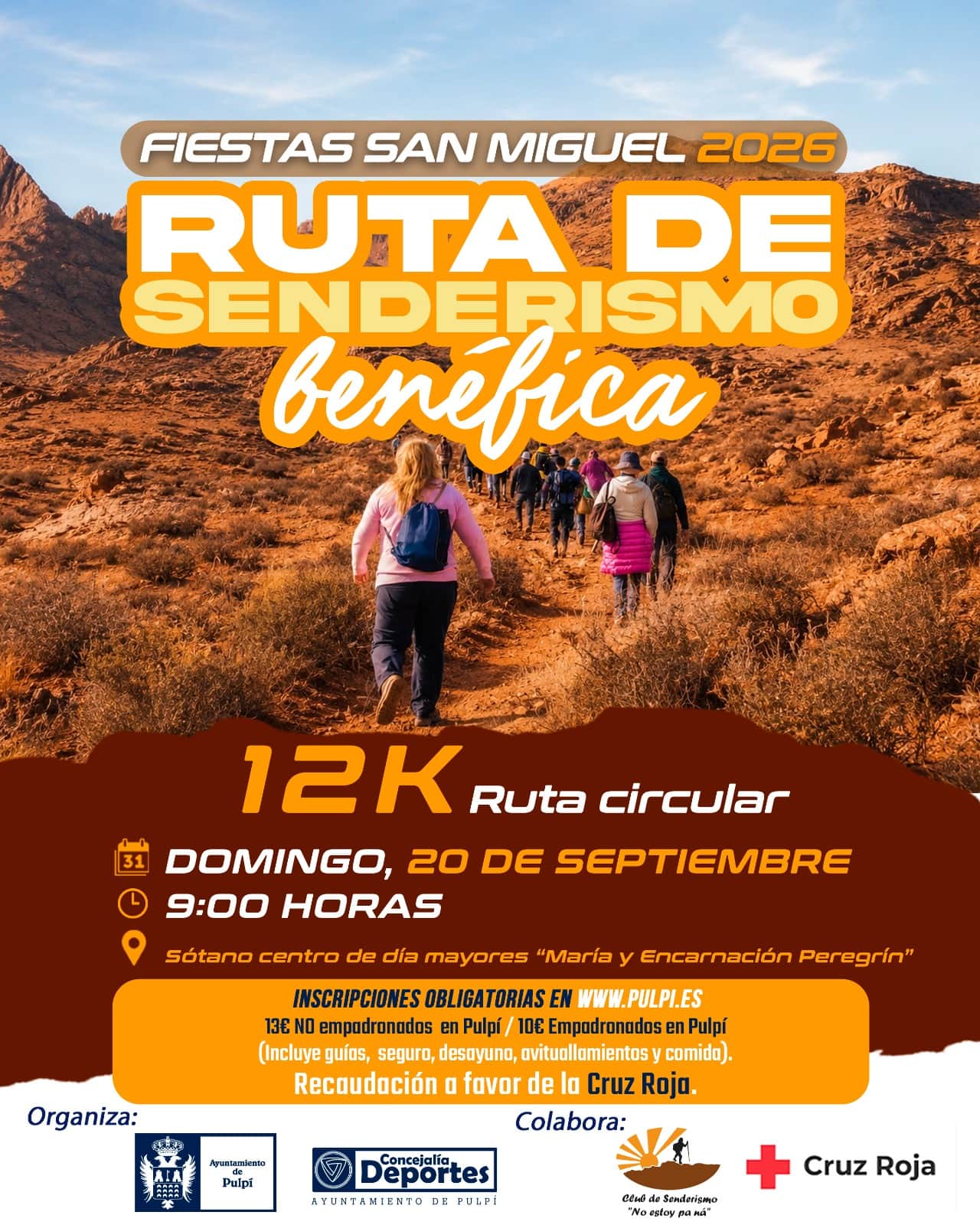 Ruta Senderismo Solidaria Fiestas "San Miguel" Pulpí 20 Septiembre 2026