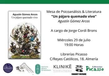 Mesa de Psicoanálisis Literatura: Un pájaro quemado vivo