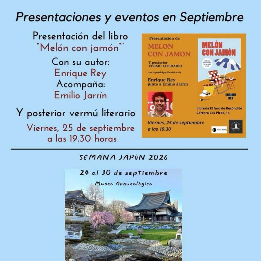 Presentaciones y eventos en Septiembre El faro de Recóndito