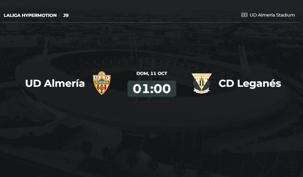 UD Almería vs CD Leganés LaLiga Hypermotion
